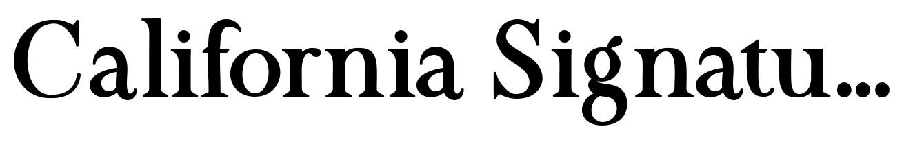 California Signature Serif Heavy